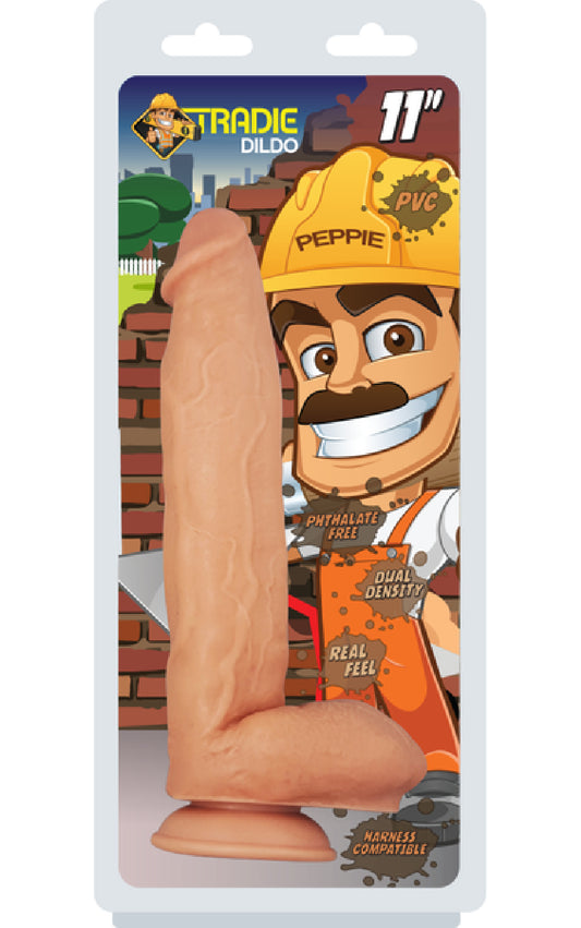 Tradie Dildo - Peppie 11" Flesh with Suction Cup Default Title - Club X