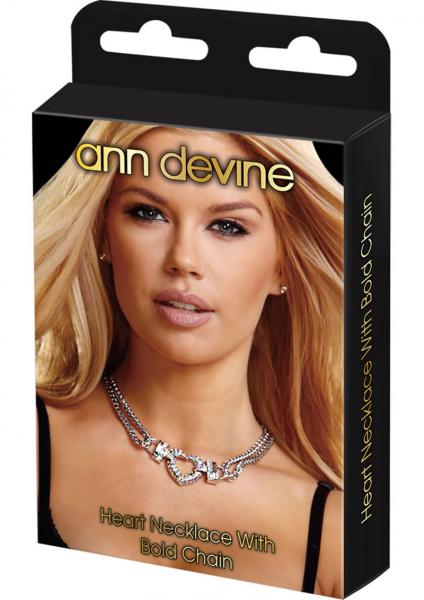 Ann Devine heart necklace with bold chain  - Club X