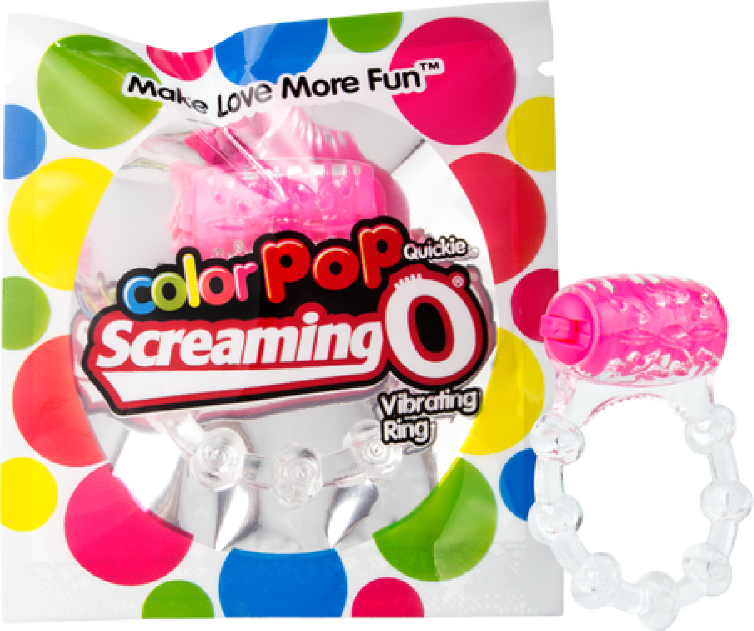 Colorpop Quickie Screaming O Vibrating Cock Ring Pink - Club X