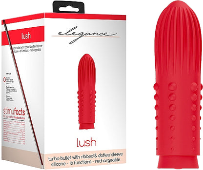 Turbo Rechargeable Bullet Vibrator - Lush Red - Club X