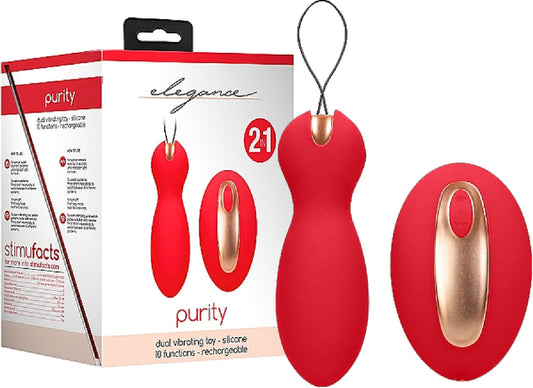 Dual Vibrating Toy - Purity Red - Club X