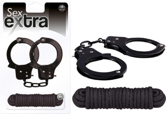 Metal Cuffs & Love Rope Kit Set (Black) Default Title - Club X