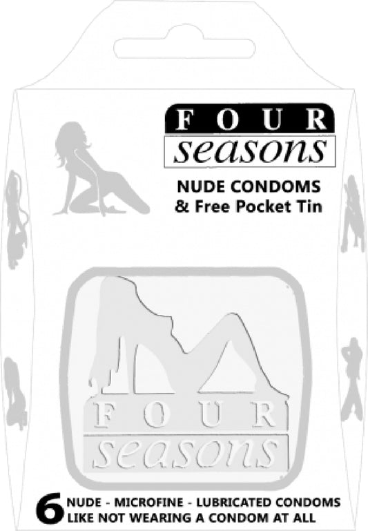 Four Seasons 6pcs Nude Lubricated Condoms Default Title - Club X