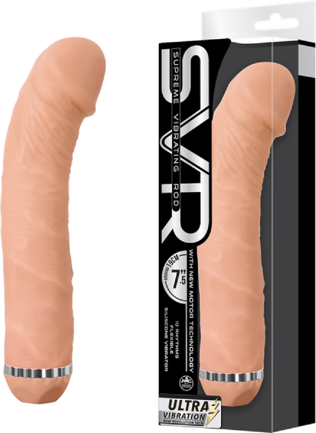 SVR 7.5" Vibrator (Flesh) Curved - Club X