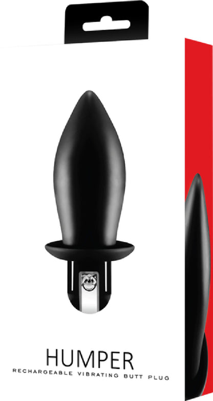 Humper Rechargeable Vibrating Butt Plug Black - Club X