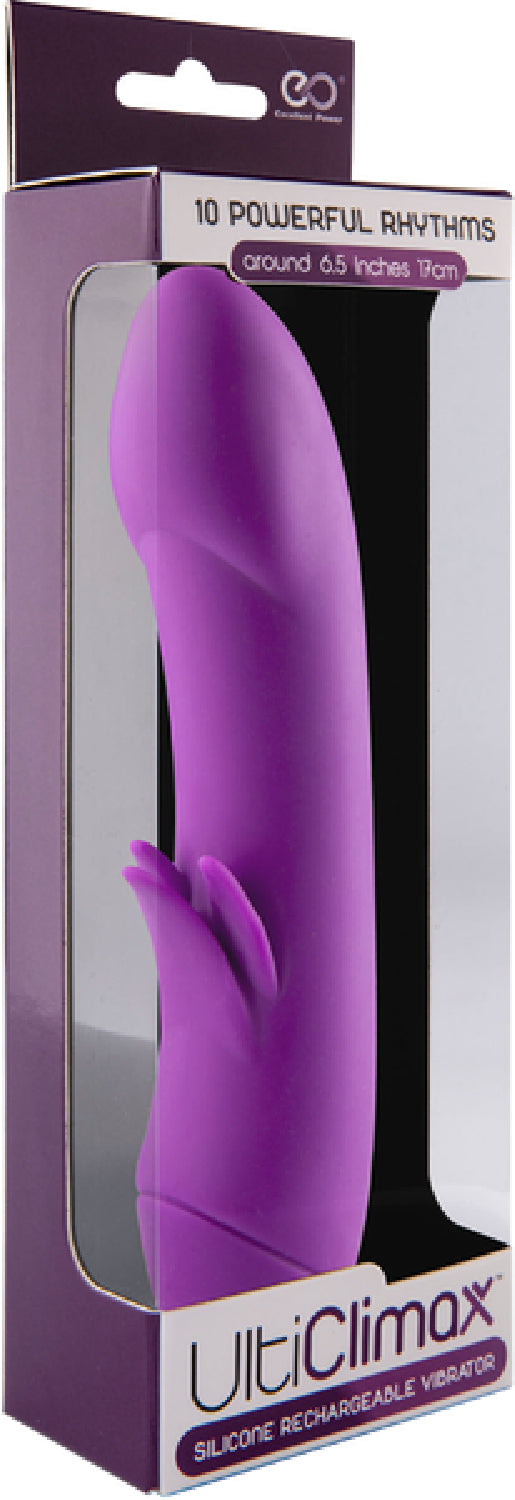 Silicone Rechargeable Vibrator Tickler Purple - Club X