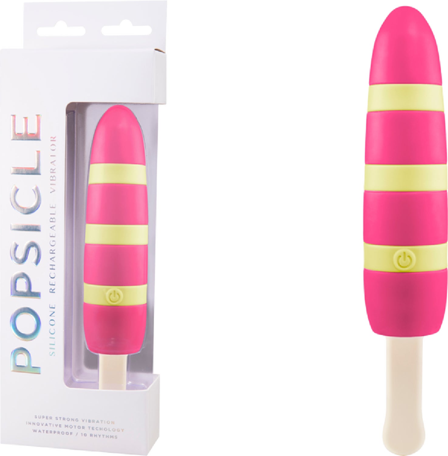 Silicone Rechargeable Vibrators Yellow/Red - Club X