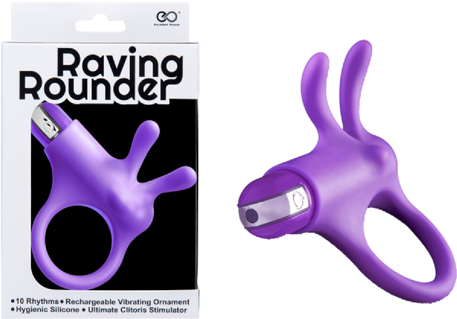 Raving Rounder Cockring Purple - Club X