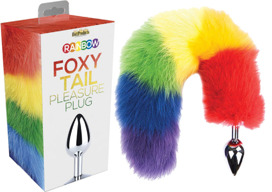 Rainbow Foxy Tail Butt Plug Default Title - Club X