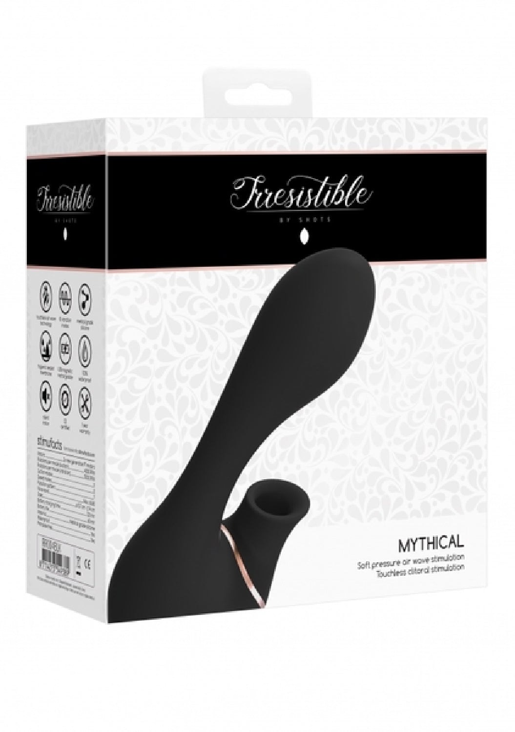 Mythical Clitoral Suction And G-Spot Rechargeable Vibrator Black - Club X