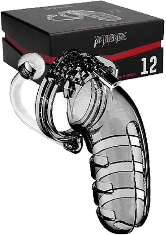 Model 12 - Chasity - 5.5" - Cage With Plug Transparent - Club X
