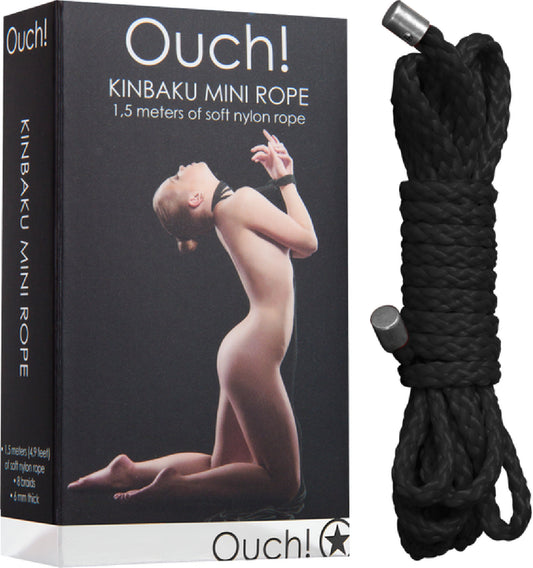 Kinbaku Mini Rope - 1.5M (Black) Default Title - Club X