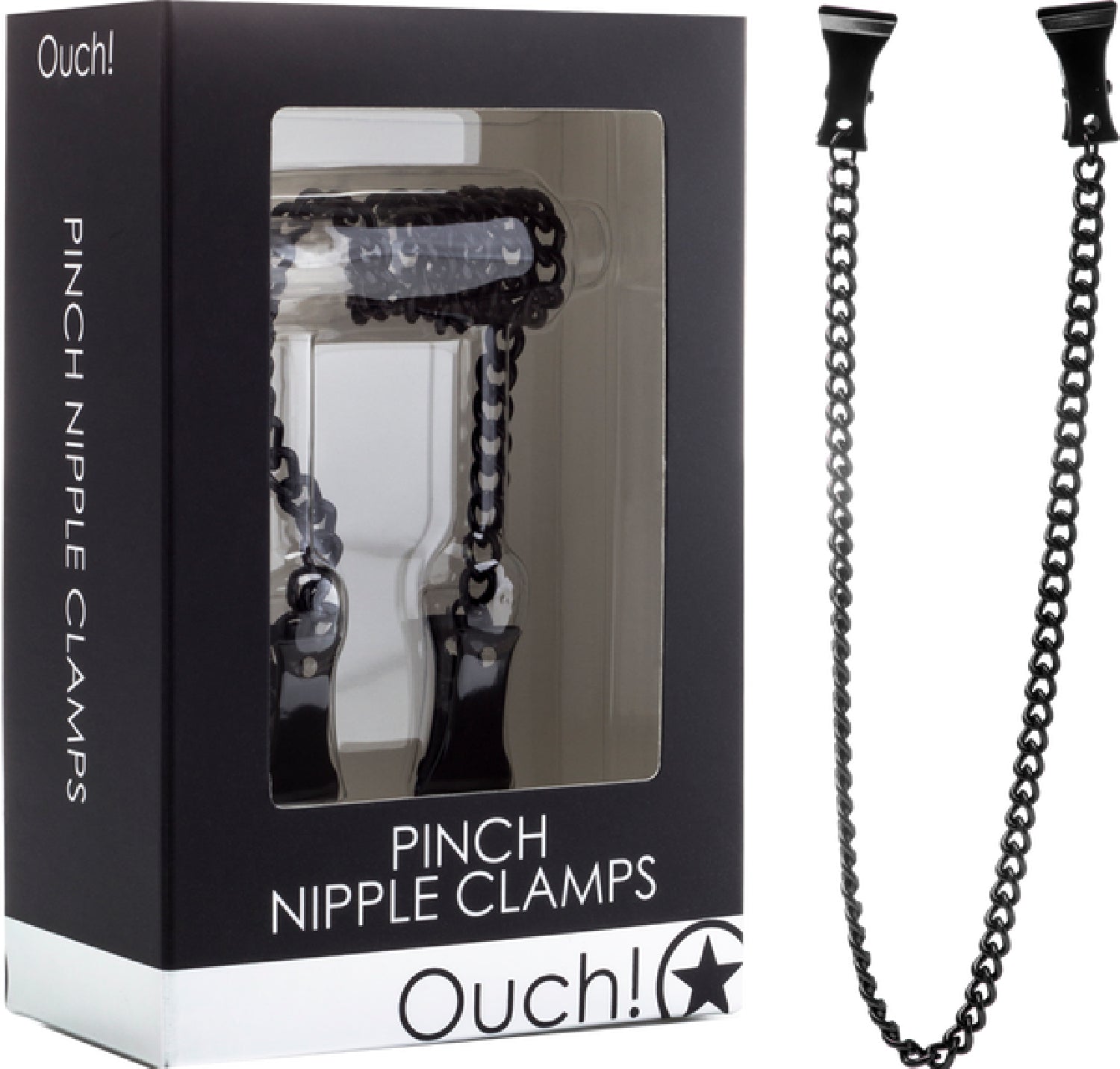 Pinch Nipple Clamps Black - Club X