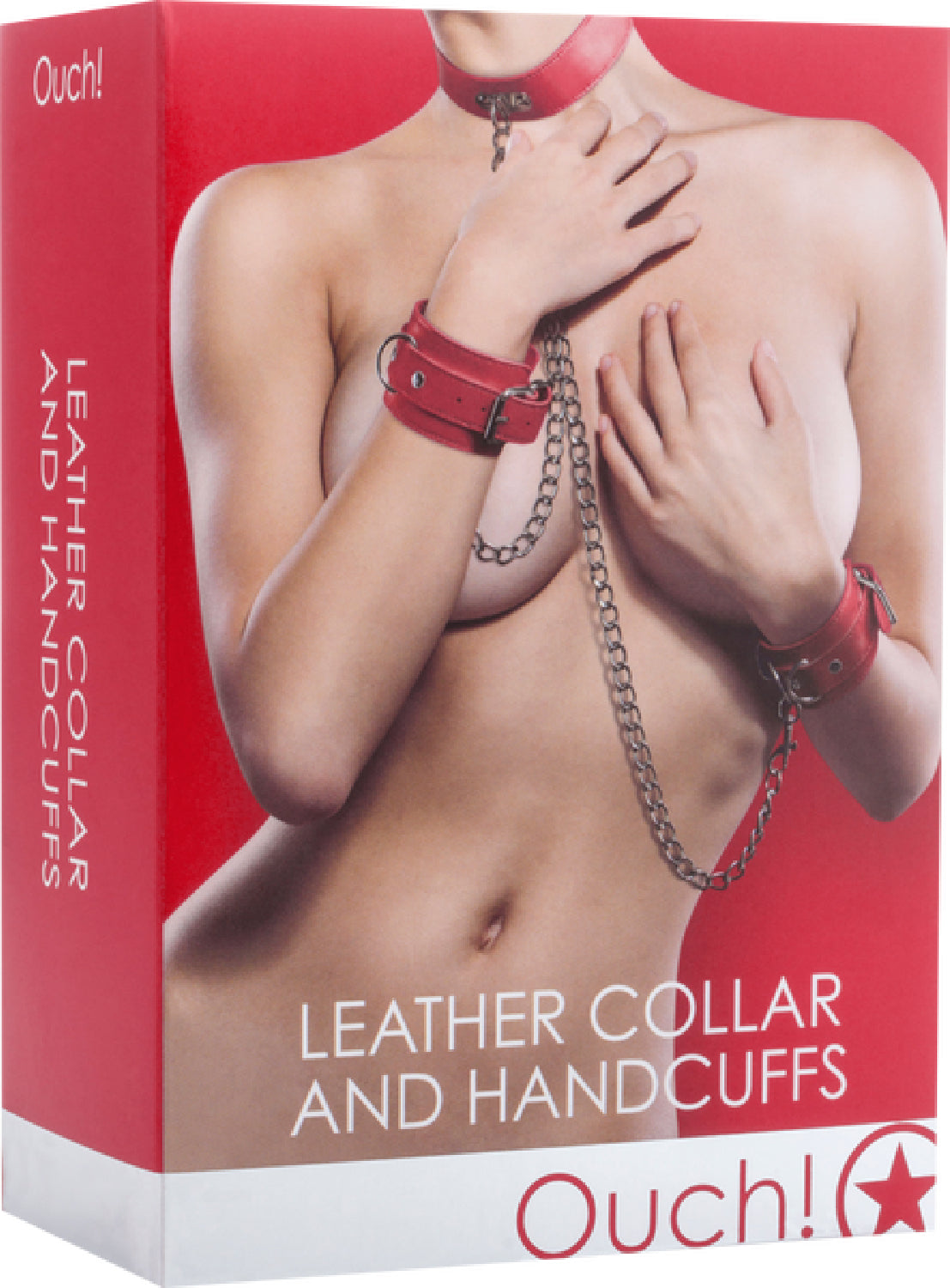 Leather Collar And Handcuffs Red Default Title - Club X