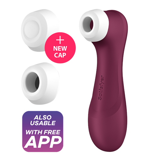 Satisfyer Pro 2 Generation 3 With App Control Powerful Vibrator Wine Red - Club X