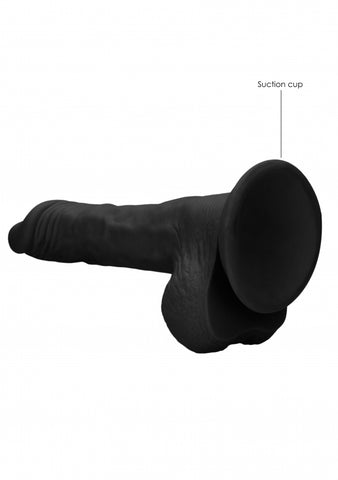 Realrock Dong With Testicles 10'' - Black  - Club X
