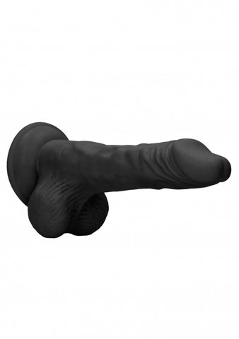 Realrock Dong With Testicles 10'' - Black  - Club X