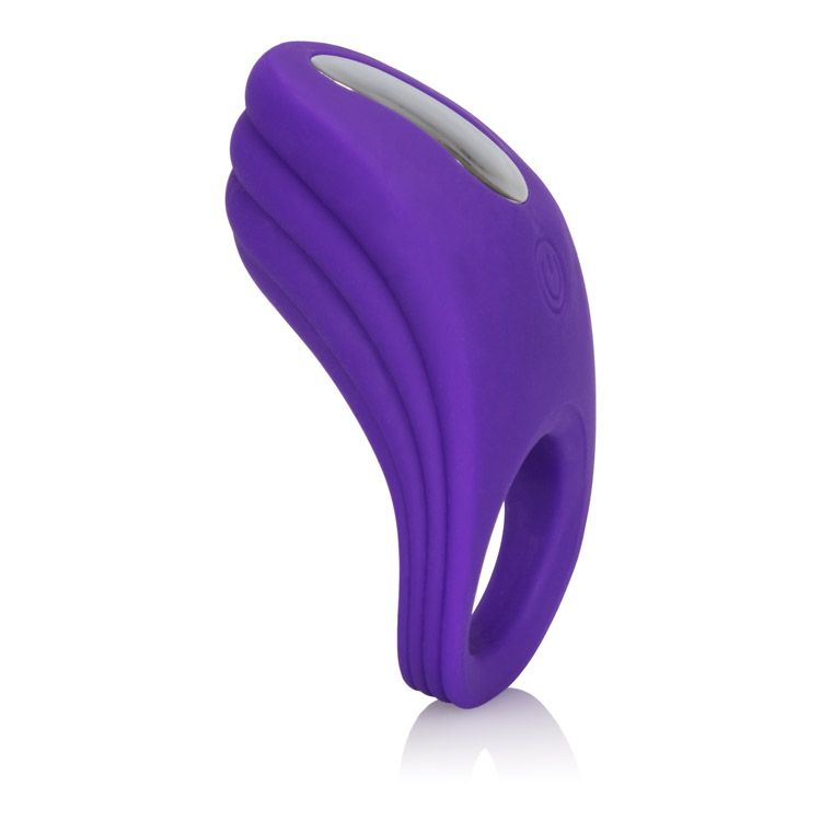 Silicone Rechargeable Passion Enhancer Penis Ring - Purple  - Club X
