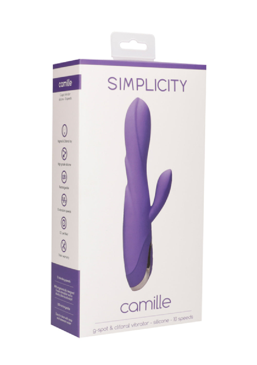 Camille Rechargeable Dual Motor G-Spot Vibrator Purple - Club X