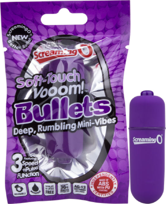 Vooom Bullet Soft-Touch Deep Rumbling Mini Vibes Vibrator Purple - Club X