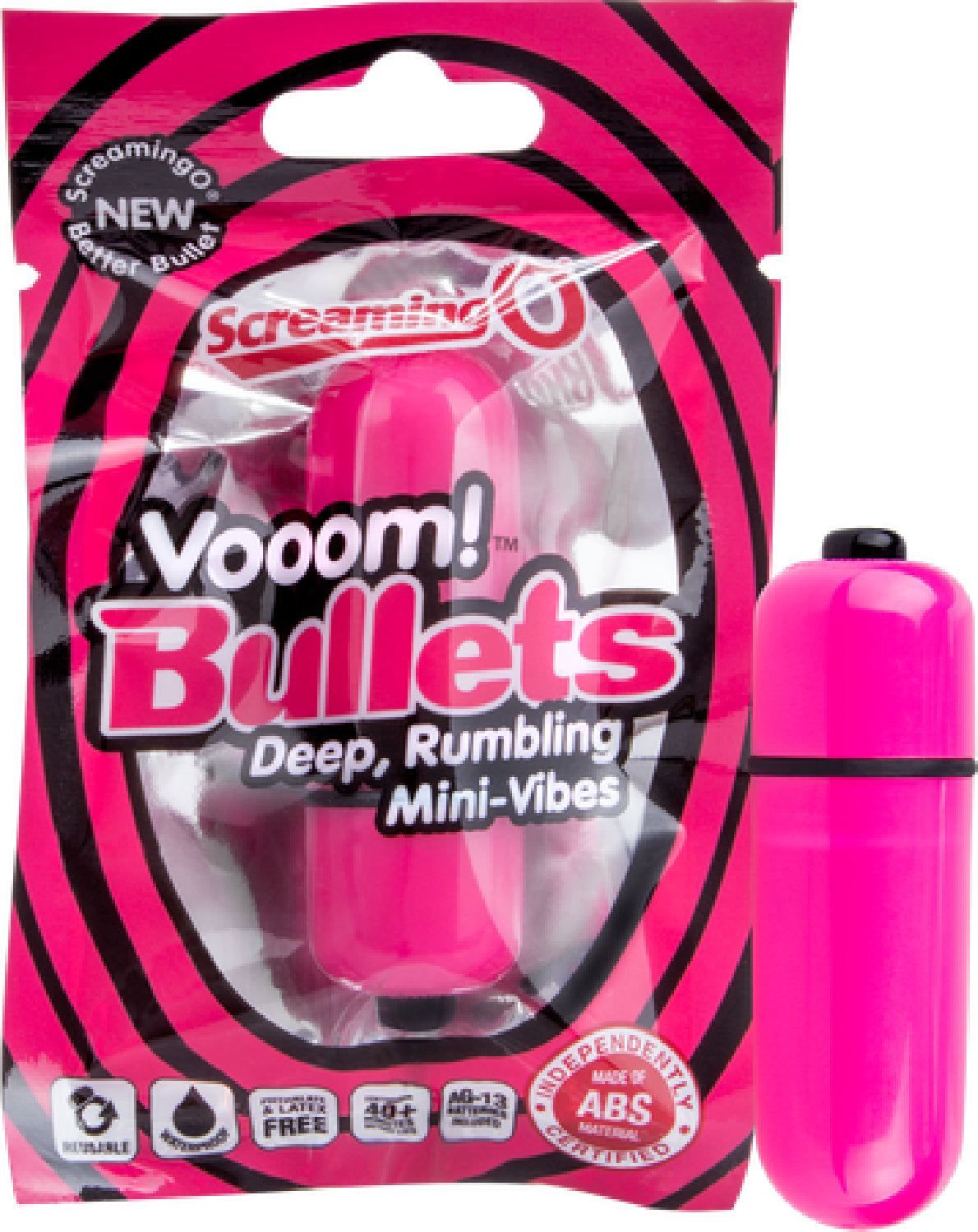 Vooom Bullets Deep Rumbling Mini Vibes Vibrator Pink - Club X
