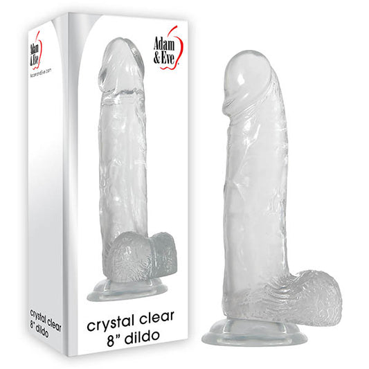 Adam & Eve Crystal Clear 8'' Dildo  - Club X