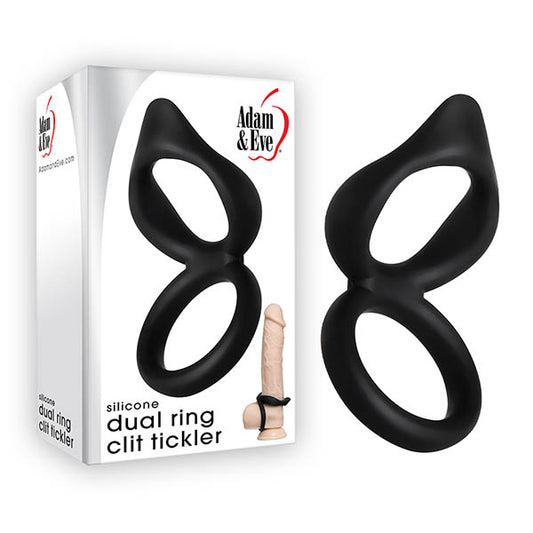 Adam & Eve Silicone Dual Ring Clit Tickler  - Club X