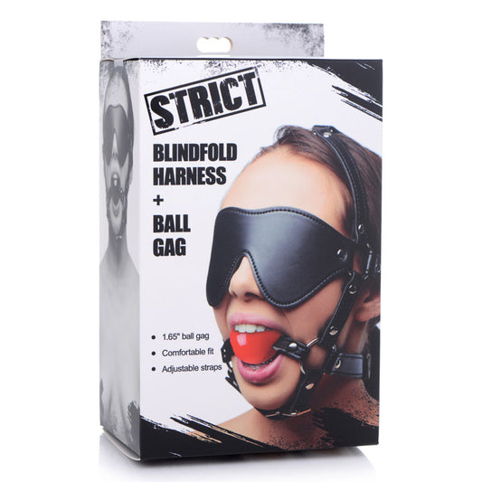 Strict Blindfold Harness With Ball Gag Default Title - Club X