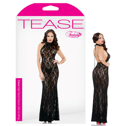 Tease Coco High Neck Gown With G-String  - Club X