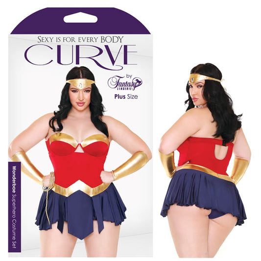 Curve Wonderbae Superhero Costume Set  - Club X