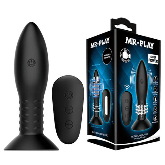 Mr Play Rotation Beads Anal Plug  - Club X