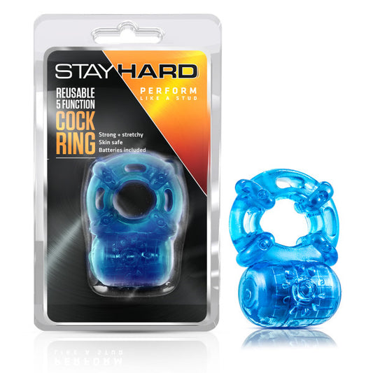 Stay Hard - Reusable 5 Function Cockring  - Club X