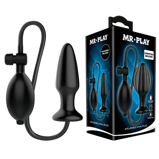 Mr Play Inflatabe Vibrating Latex Plug  - Club X