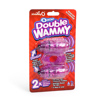 Screaming O Wow Double Wammy Vibrating Ring Assorted Colors  - Club X