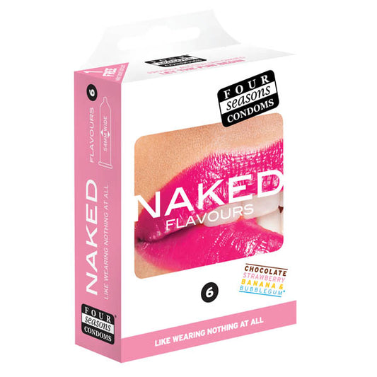 Four Seasons 6pcs Condoms Naked Assorted Flavours  - Club X