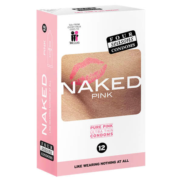 Four Seasons 12Pcs Condoms Naked Pink Ultra Thin  - Club X