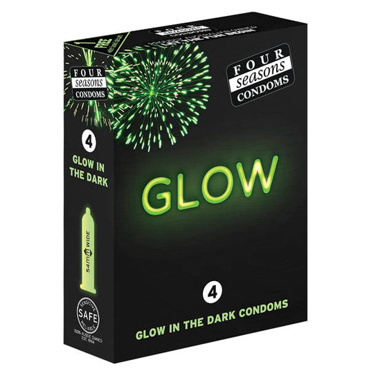Four Seasons 4pcs Condoms Glow In the Dark  - Club X