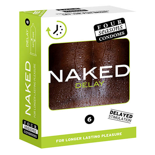 Four Seasons 6pcs Condoms Naked Delayed Stimulation Longer Lasting Pleasure  - Club X