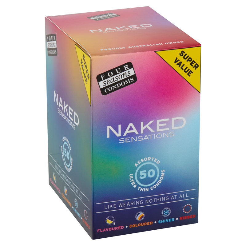 Four Seasons 50Pcs Condoms Naked Sensations Assorted Ultra Thin Default Title - Club X