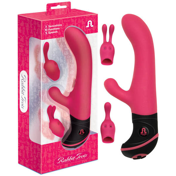 Rabbit Trois G-Spot And Clitoral Vibrator Melon - Club X