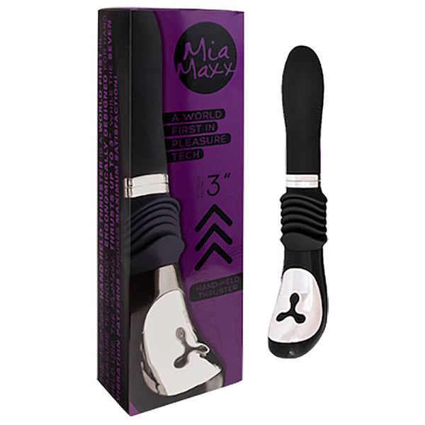 Miamaxx Rechargeable Thrusting Vibrator Black - Club X