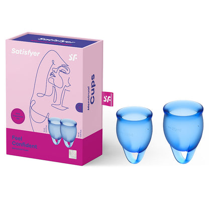 Satisfyer Feel Confident Menstrual Cup Dark Blue  - Club X
