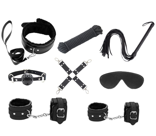 Lil Bondage Kit 9Pc Black - Club X