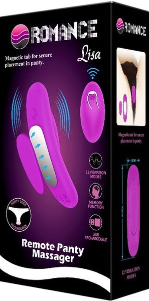 Rechargeable Lisa Remote Control Panty (Purple) Default Title - Club X