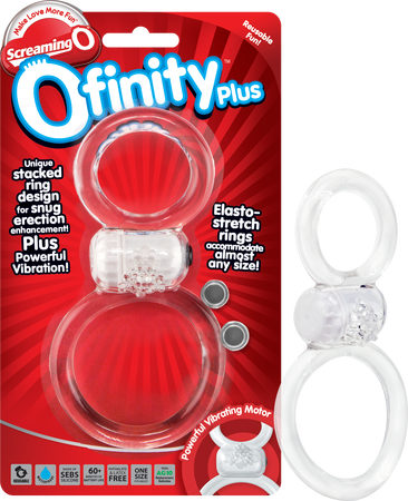 Ofinity Plus Clear Unique Stack Ring For Snug Erection Enhancement  - Club X