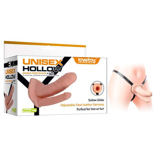 Unisex Hollow Double Penetrator Strap On  - Club X