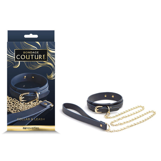 Bondage Couture Collar & Leash  - Club X