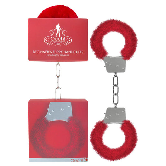 Ouch Beginner's Furry Handcuffs  - Club X
