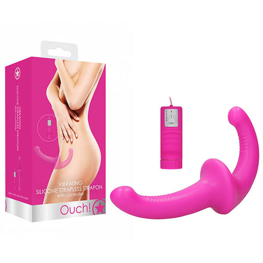 Ouch! Vibrating Silicone Strapless Strap-On  - Club X