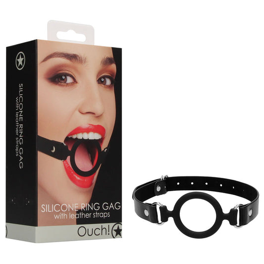 Ouch! Silicone Ring Gag With Leather Strap Default Title - Club X